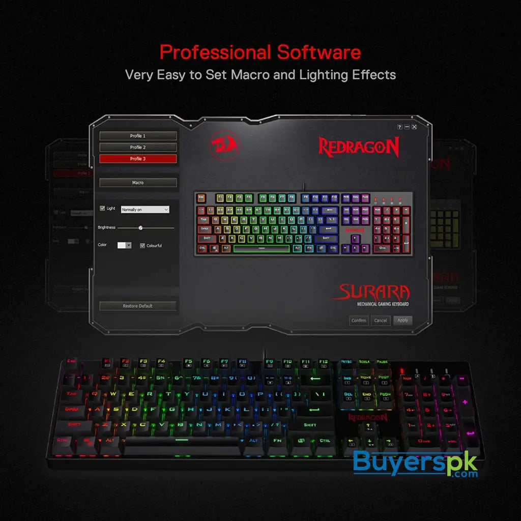 Redragon K582 Surara Rgb Mechanical Gaming Keyboard - Price in Pakistan Redragon K582 Surara Rgb Mechanical Gaming Keyboard - Price in Pakistan